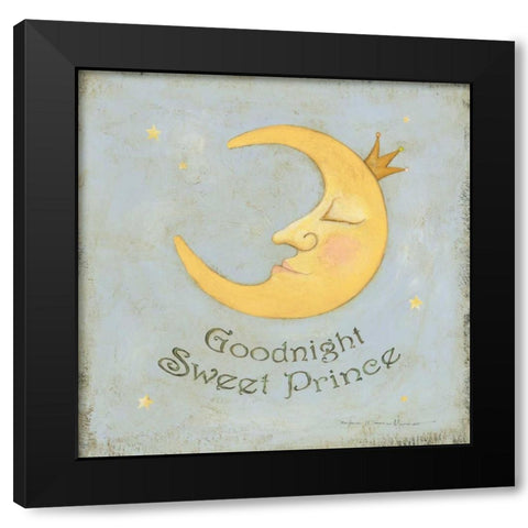 Goodnight Sweet Prince Black Modern Wood Framed Art Print by Marrott, Stephanie