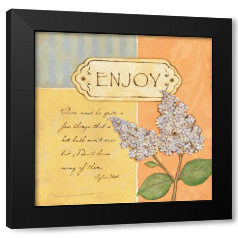 Enjoy Black Modern Wood Framed Art Print with Double Matting by Marrott, Stephanie