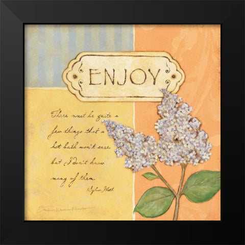 Enjoy Black Modern Wood Framed Art Print by Marrott, Stephanie