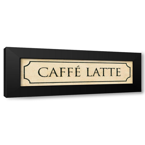 Caffe Latte Black Modern Wood Framed Art Print by Marrott, Stephanie