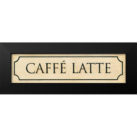 Caffe Latte Black Modern Wood Framed Art Print by Marrott, Stephanie