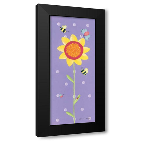 Flower and Friends Black Modern Wood Framed Art Print by Marrott, Stephanie