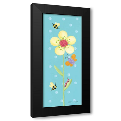 Flower and Friends Black Modern Wood Framed Art Print with Double Matting by Marrott, Stephanie