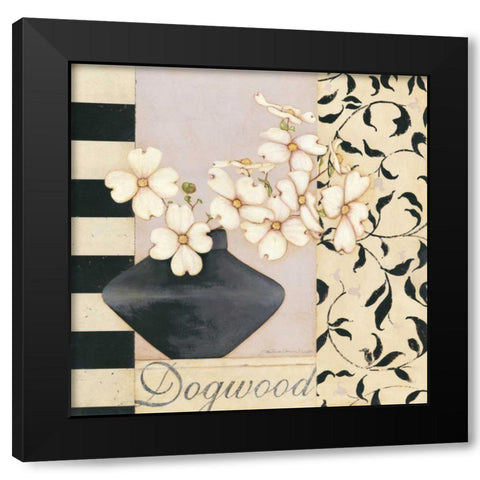Dogwood Black Modern Wood Framed Art Print with Double Matting by Marrott, Stephanie