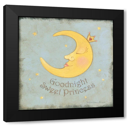 Goodnight Sweet Prince Black Modern Wood Framed Art Print by Marrott, Stephanie