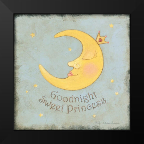 Goodnight Sweet Prince Black Modern Wood Framed Art Print by Marrott, Stephanie