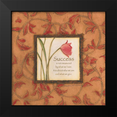 Success Black Modern Wood Framed Art Print by Marrott, Stephanie