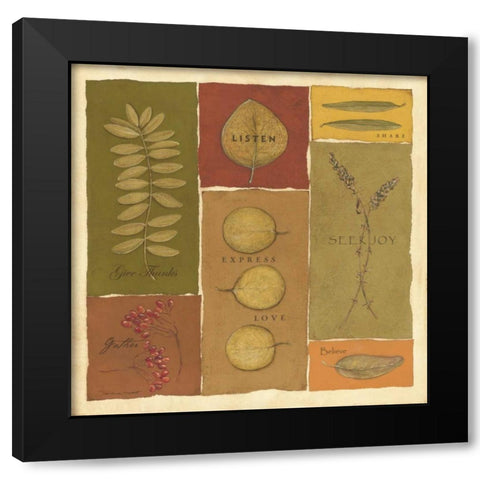 Listen-Express Love Black Modern Wood Framed Art Print with Double Matting by Marrott, Stephanie