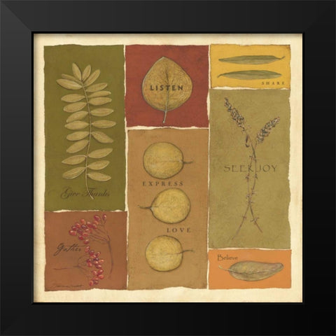 Listen-Express Love Black Modern Wood Framed Art Print by Marrott, Stephanie