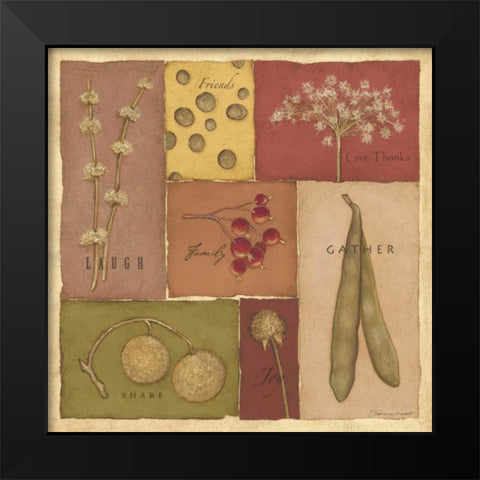 Give Thanks Black Modern Wood Framed Art Print by Marrott, Stephanie