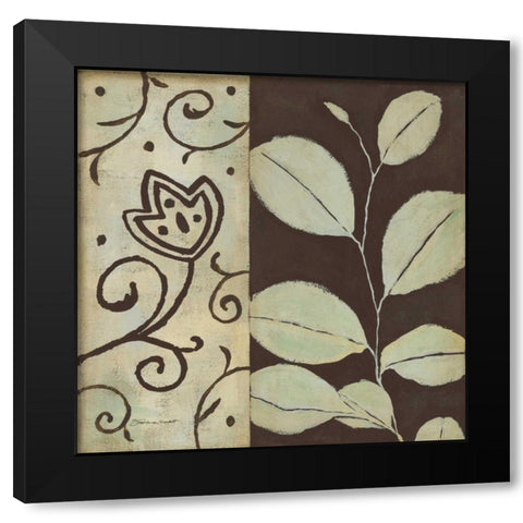 Brown Leaf I Black Modern Wood Framed Art Print by Marrott, Stephanie