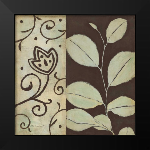 Brown Leaf I Black Modern Wood Framed Art Print by Marrott, Stephanie