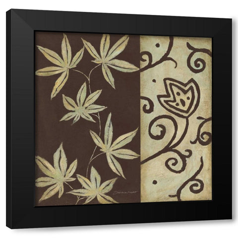 Brown Leaf IIII Black Modern Wood Framed Art Print by Marrott, Stephanie