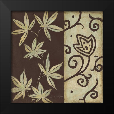 Brown Leaf IIII Black Modern Wood Framed Art Print by Marrott, Stephanie