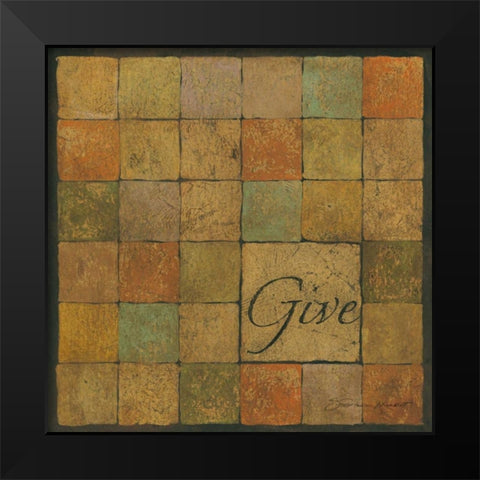Give Black Modern Wood Framed Art Print by Marrott, Stephanie