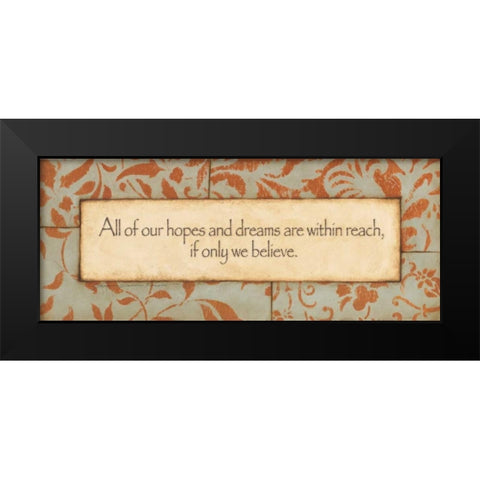 Hopes and Dreams Black Modern Wood Framed Art Print by Marrott, Stephanie