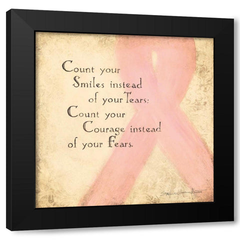 Count Your Smiles Black Modern Wood Framed Art Print with Double Matting by Marrott, Stephanie