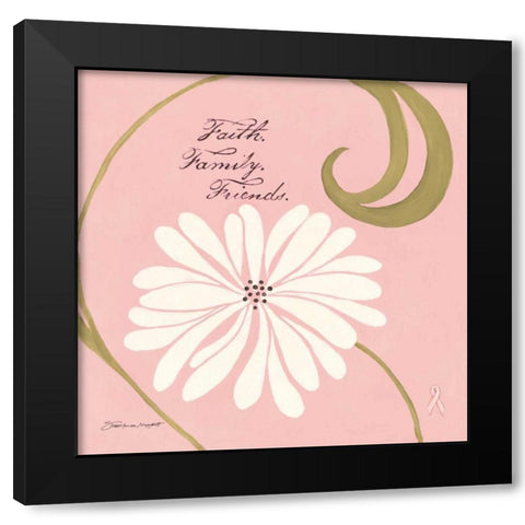 Faith Family Friends Black Modern Wood Framed Art Print with Double Matting by Marrott, Stephanie