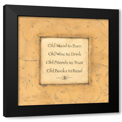 Old Wood to Burn Black Modern Wood Framed Art Print by Marrott, Stephanie