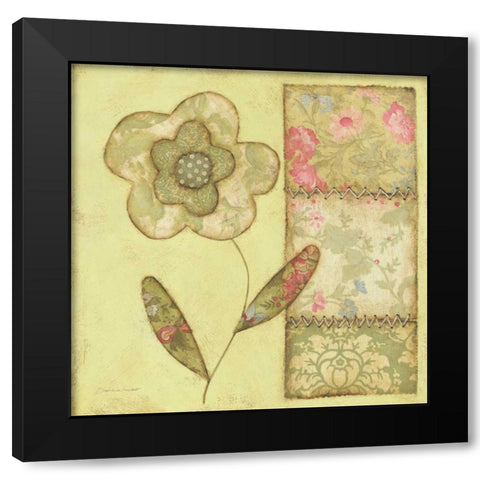 Poppy Black Modern Wood Framed Art Print by Marrott, Stephanie