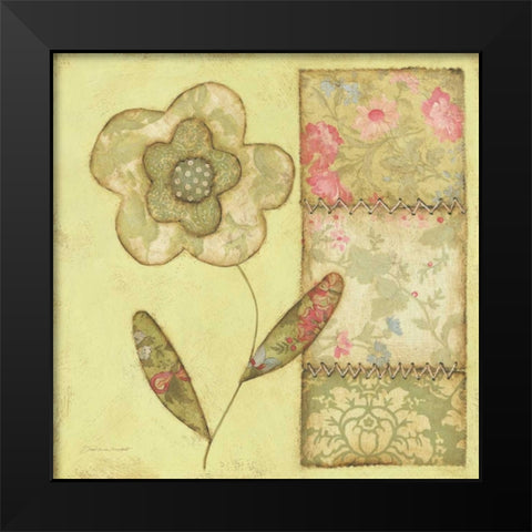 Poppy Black Modern Wood Framed Art Print by Marrott, Stephanie