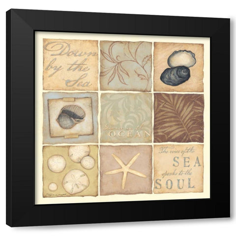 Dance in the Ocean Black Modern Wood Framed Art Print with Double Matting by Marrott, Stephanie