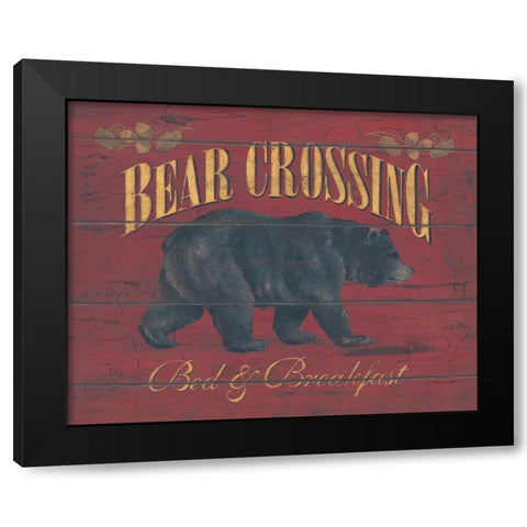Bear Crossing Black Modern Wood Framed Art Print by Marrott, Stephanie