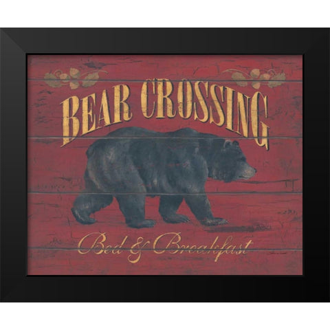 Bear Crossing Black Modern Wood Framed Art Print by Marrott, Stephanie