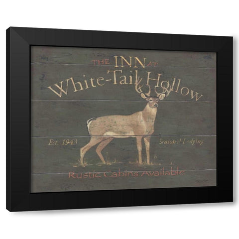 White Tail Hollow Black Modern Wood Framed Art Print by Marrott, Stephanie