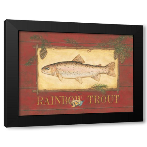 Rainbow Trout Black Modern Wood Framed Art Print by Marrott, Stephanie