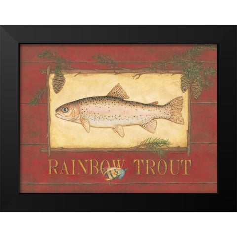 Rainbow Trout Black Modern Wood Framed Art Print by Marrott, Stephanie