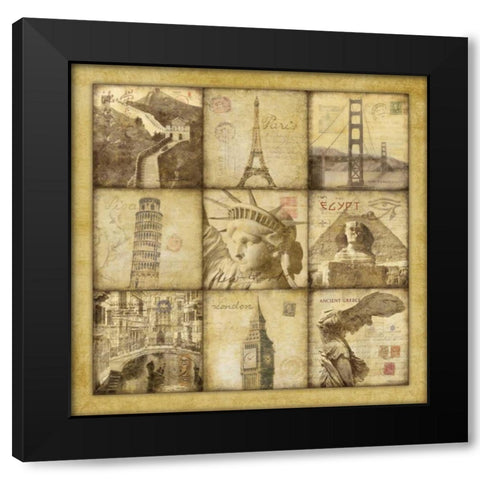 Travel Black Modern Wood Framed Art Print with Double Matting by Marrott, Stephanie