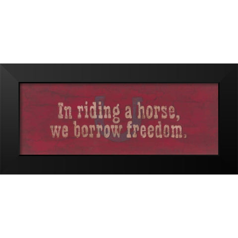 Borrow Freedom Black Modern Wood Framed Art Print by Marrott, Stephanie