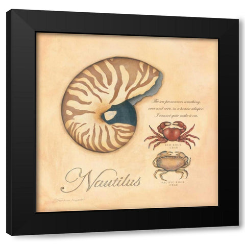 Nautilus Black Modern Wood Framed Art Print by Marrott, Stephanie