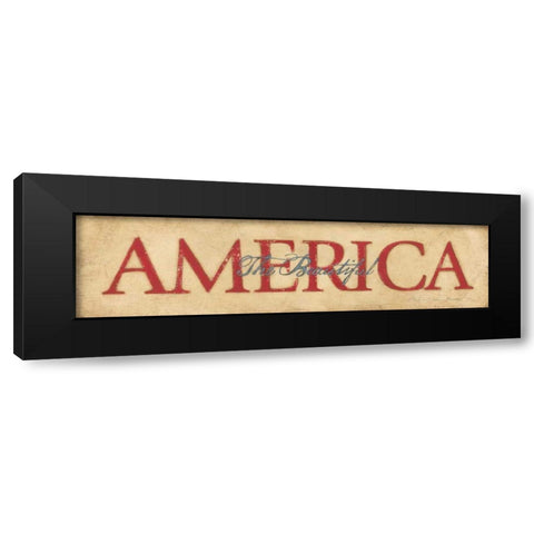 America the Beautiful Black Modern Wood Framed Art Print with Double Matting by Marrott, Stephanie
