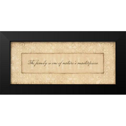 Family Black Modern Wood Framed Art Print by Marrott, Stephanie