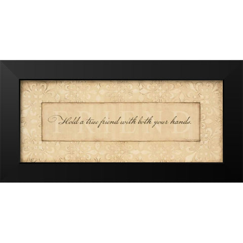 Friends Black Modern Wood Framed Art Print by Marrott, Stephanie