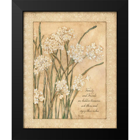 Family and Friends Black Modern Wood Framed Art Print by Marrott, Stephanie