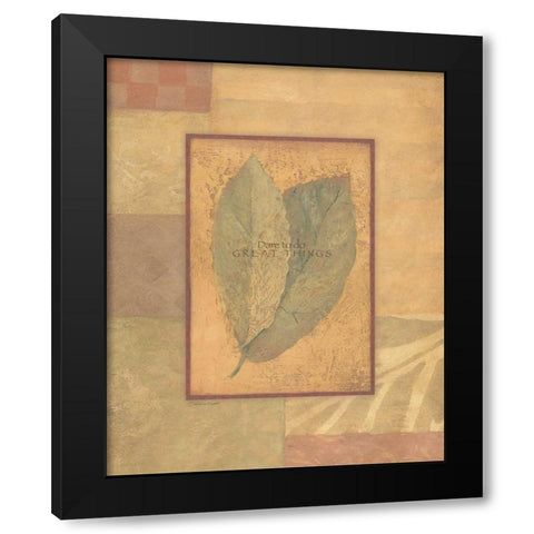 Dare to Do Great Things Black Modern Wood Framed Art Print by Marrott, Stephanie