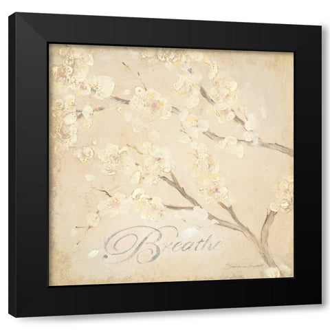 Breathe Black Modern Wood Framed Art Print with Double Matting by Marrott, Stephanie