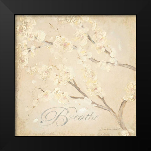 Breathe Black Modern Wood Framed Art Print by Marrott, Stephanie