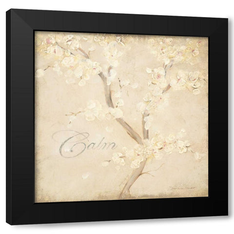 Calm Black Modern Wood Framed Art Print with Double Matting by Marrott, Stephanie