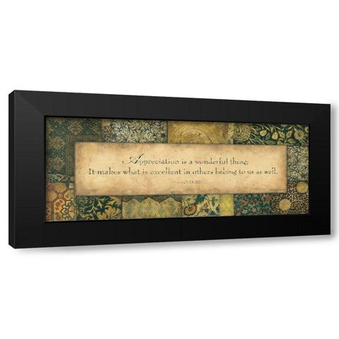 Appreciation Black Modern Wood Framed Art Print by Marrott, Stephanie