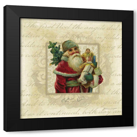 Pere Noel Black Modern Wood Framed Art Print by Marrott, Stephanie