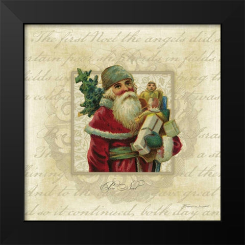Pere Noel Black Modern Wood Framed Art Print by Marrott, Stephanie