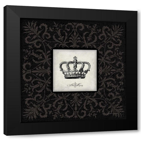 Her Majesty Black Modern Wood Framed Art Print by Marrott, Stephanie