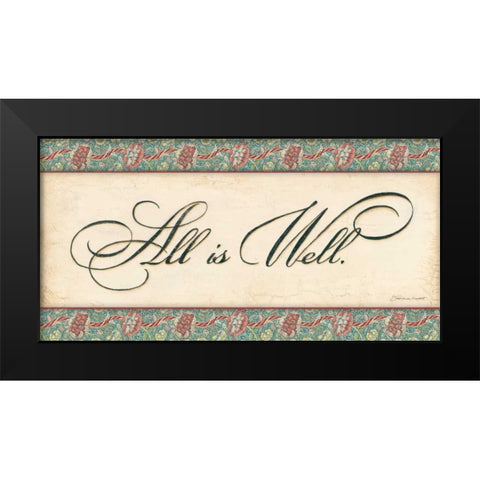 All is Well Black Modern Wood Framed Art Print by Marrott, Stephanie