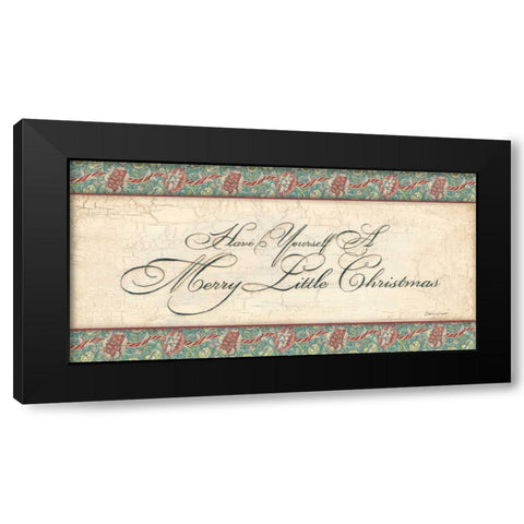 Merry Little Christmas Black Modern Wood Framed Art Print with Double Matting by Marrott, Stephanie