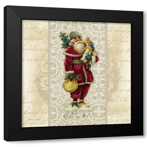 Pere Noel Black Modern Wood Framed Art Print by Marrott, Stephanie