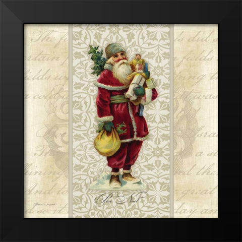 Pere Noel Black Modern Wood Framed Art Print by Marrott, Stephanie